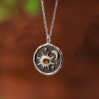 Collier Lune et Étoiles en Argent