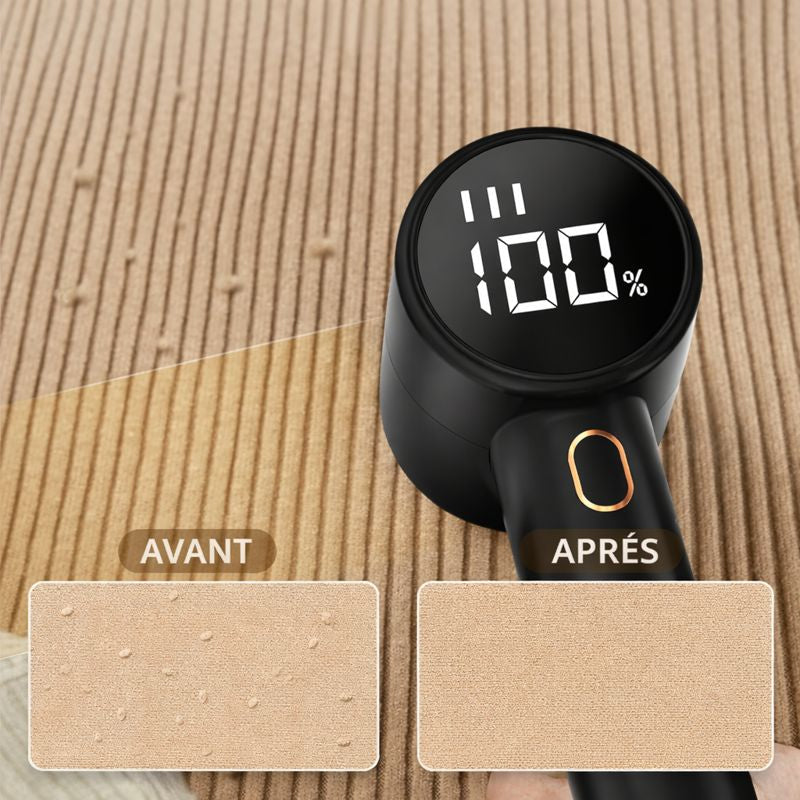 Rasoir anti-peluche USB rechargeable avec affichage numérique – Portable, moteur puissant à 3 vitesses