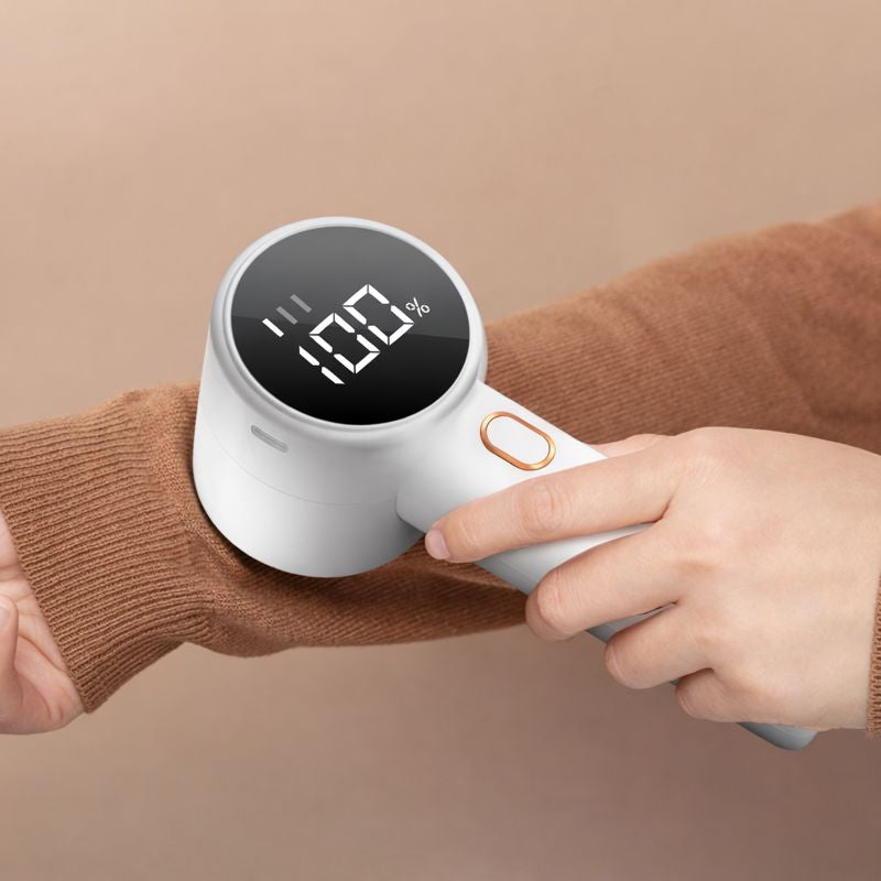 Rasoir anti-peluche USB rechargeable avec affichage numérique – Portable, moteur puissant à 3 vitesses