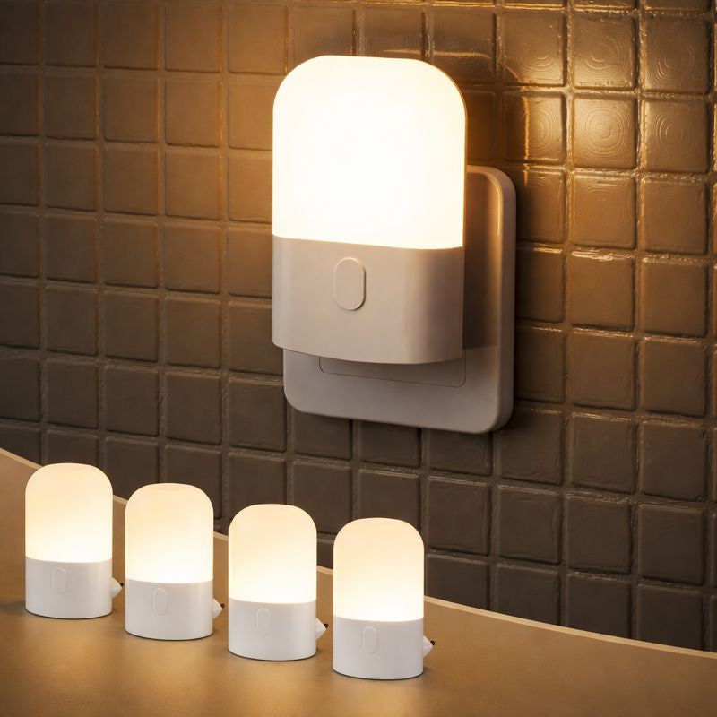 Veilleuse LED avec capteur de lumière – Intensité réglable, éclairage automatique, basse consommation
