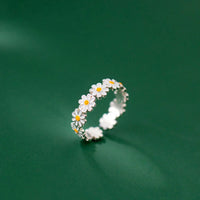 Bague en Forme de Marguerite en Argent