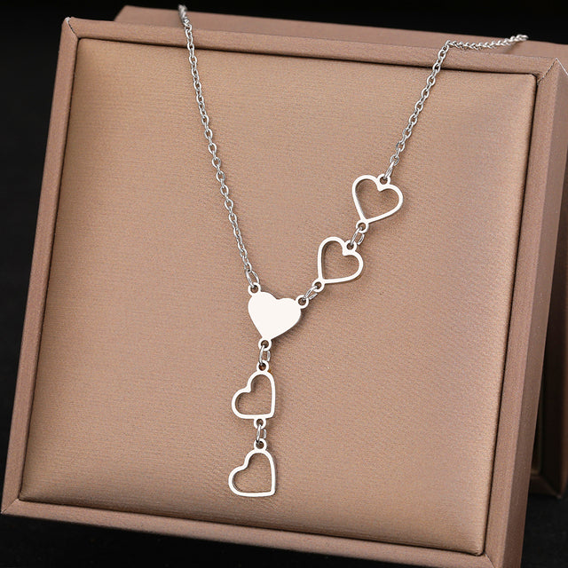 Collier de Cœurs en Or et Argent