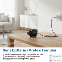 Comfexia™ – Mini Caméra Espion Sans Fil, Contrôle à Distance et Enregistrement HD