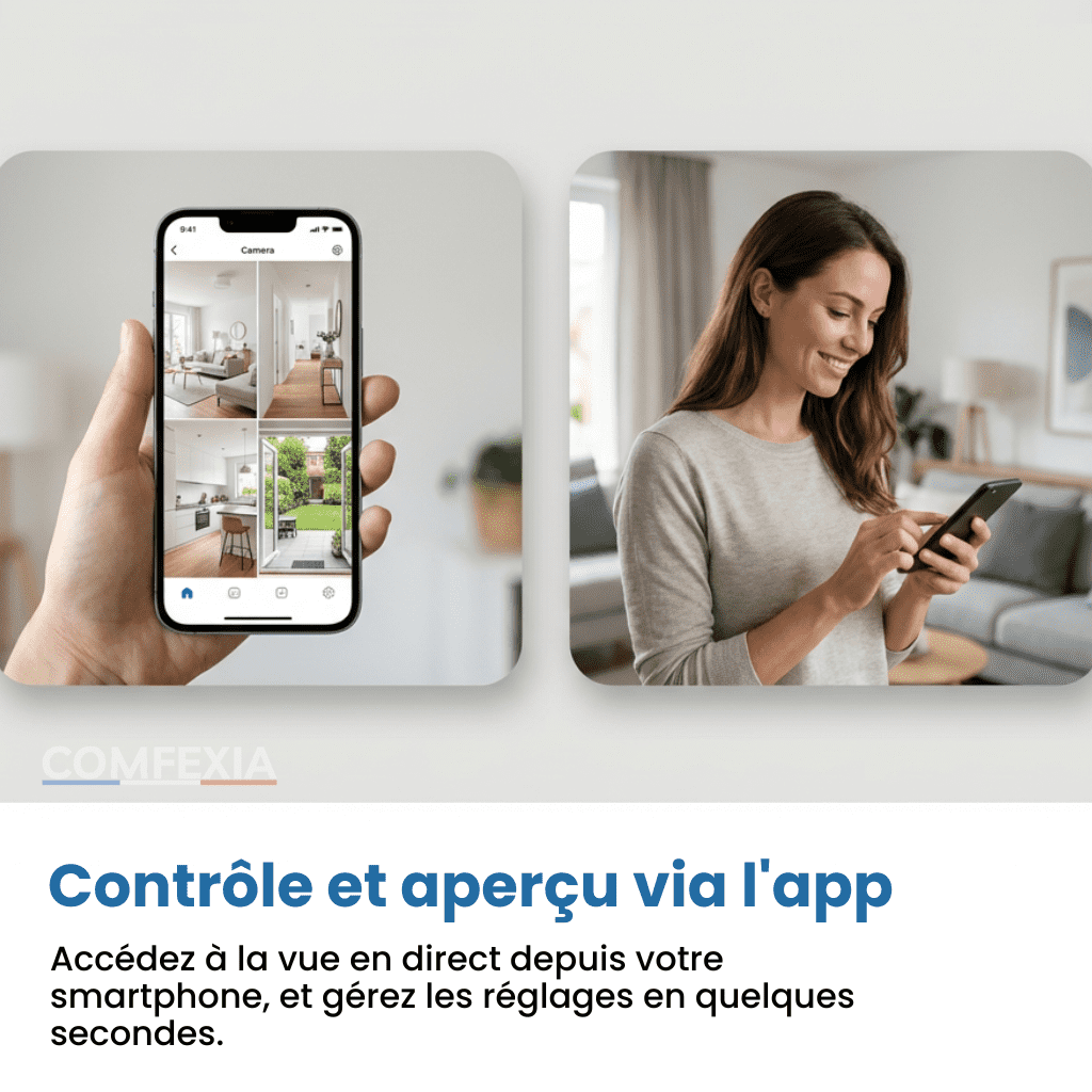 Comfexia™ – Mini Caméra Espion Sans Fil, Contrôle à Distance et Enregistrement HD