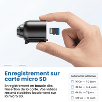 Comfexia™ – Mini Caméra Espion Sans Fil, Contrôle à Distance et Enregistrement HD