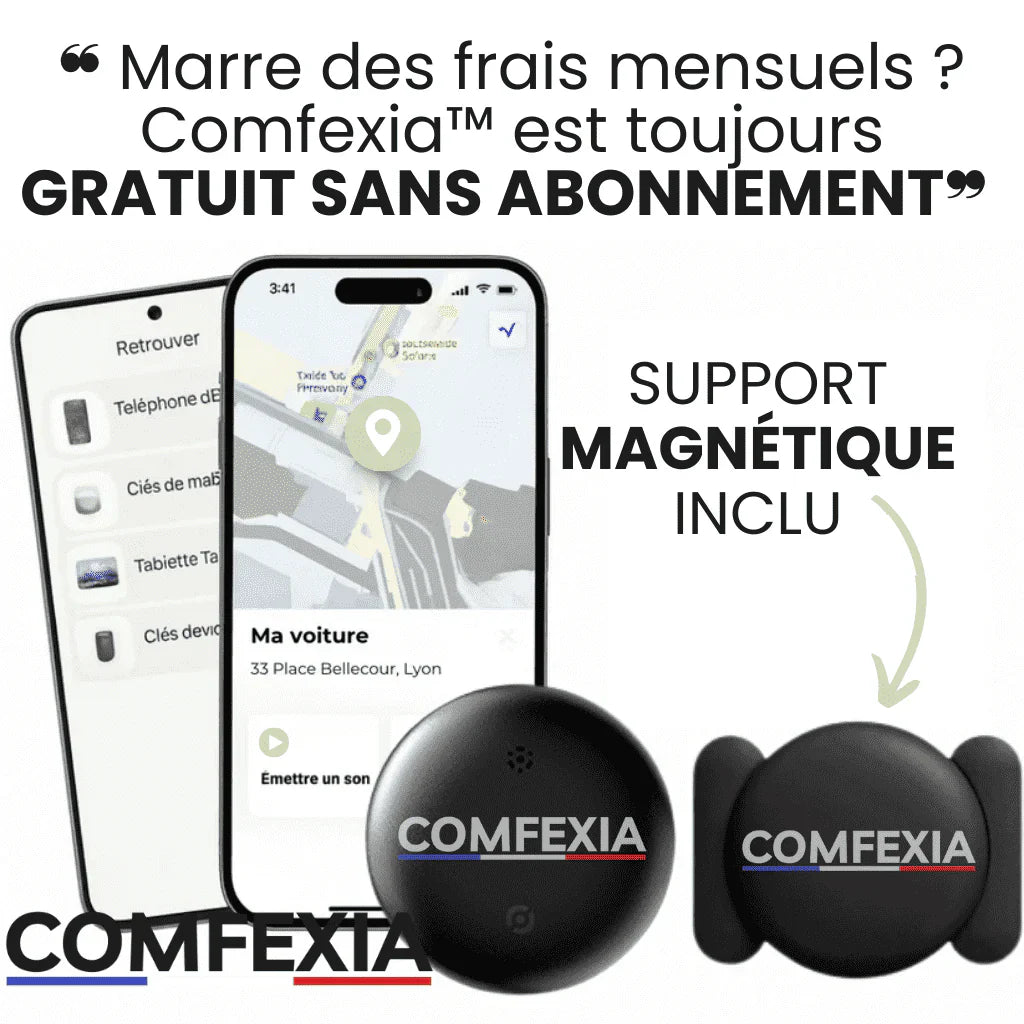 Comfexia™ – Traceur GPS Valise Sans Abonnement – Android & iOS