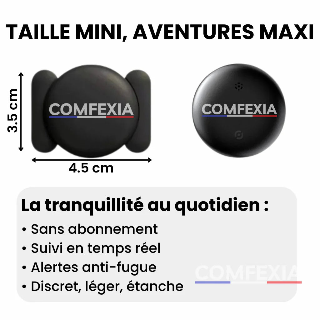 Comfexia™ – Traceur GPS Valise Sans Abonnement – Android & iOS