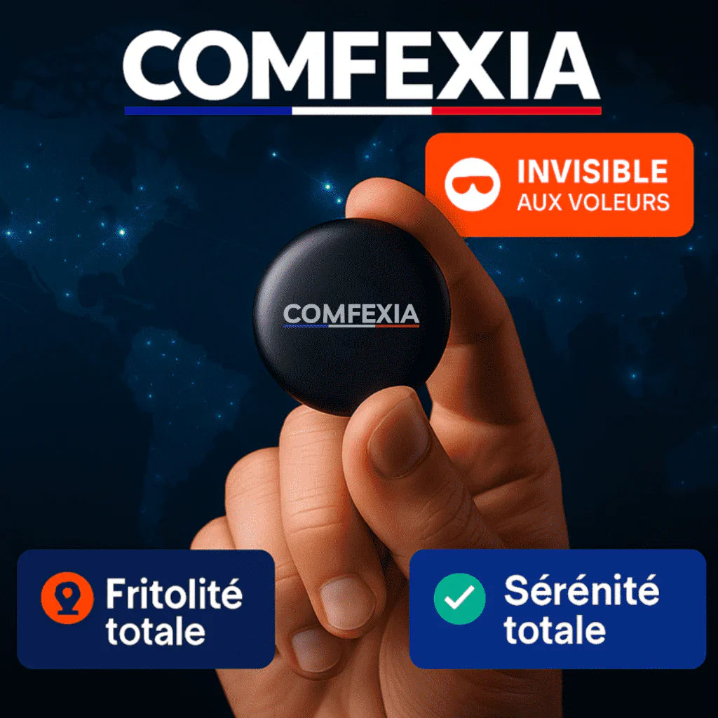 Comfexia™ – Traceur GPS Valise Sans Abonnement – Android & iOS