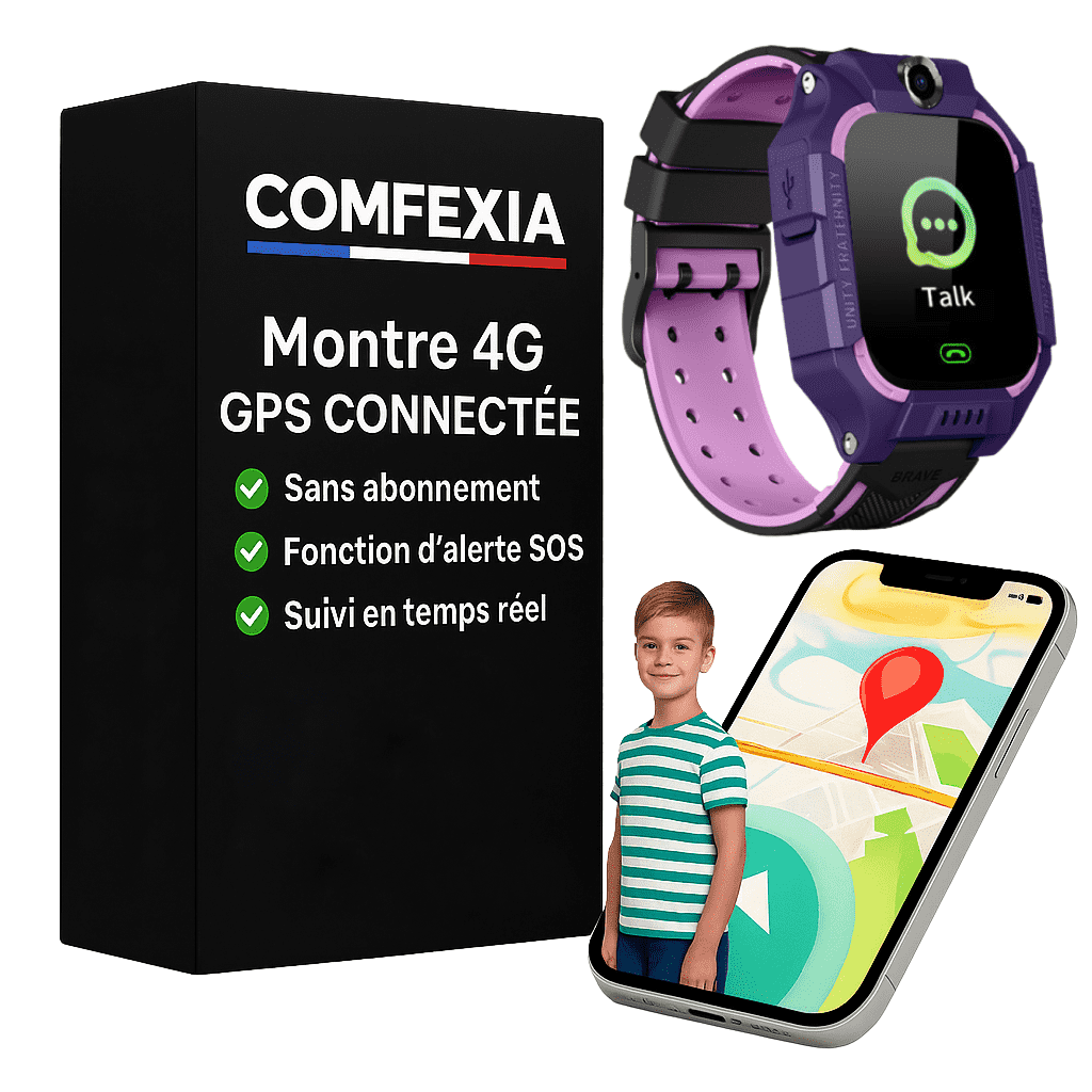 Comfexia™ – Montre GPS Enfant Connectée avec Localisation en Temps Réel