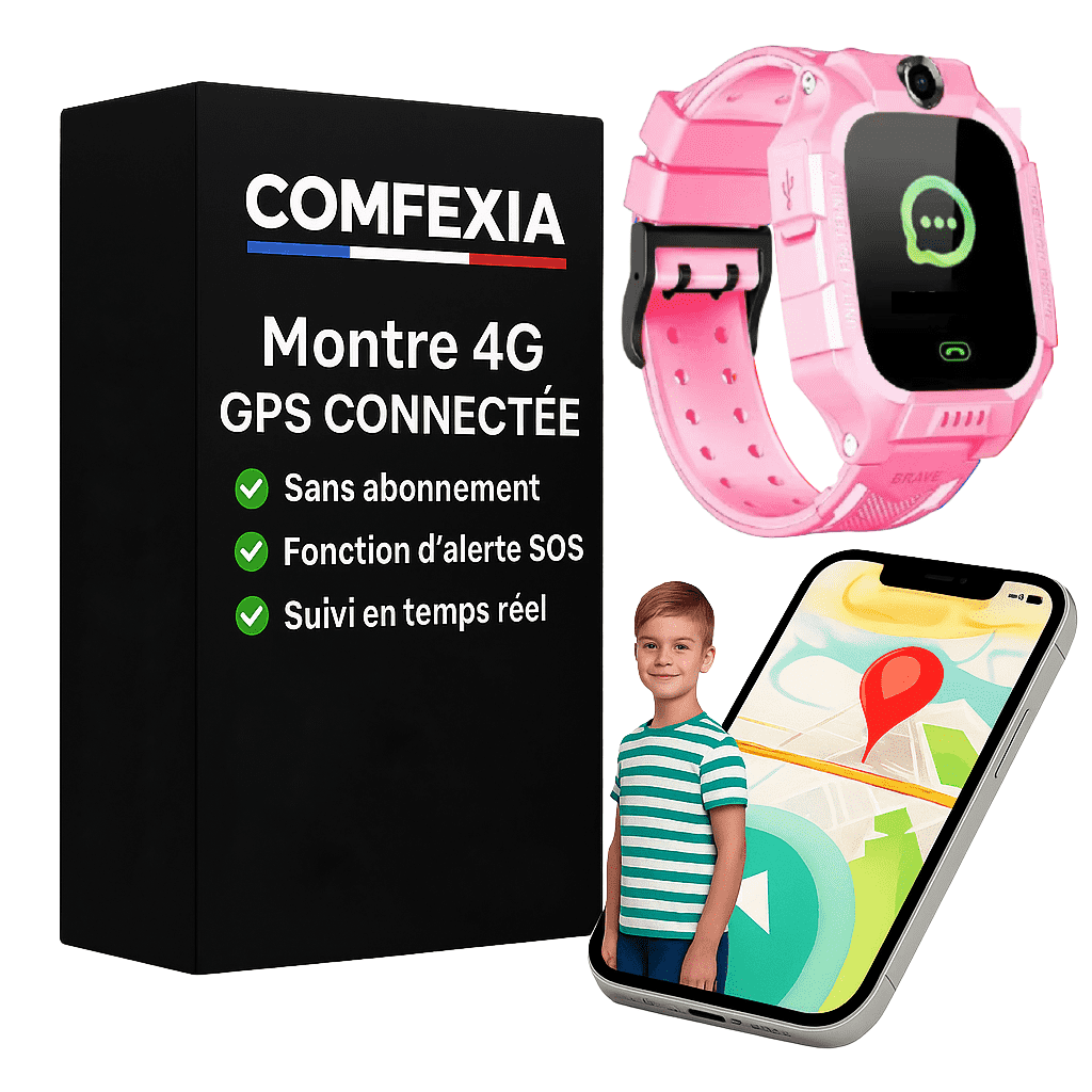 Comfexia™ – Montre GPS Enfant Connectée avec Localisation en Temps Réel