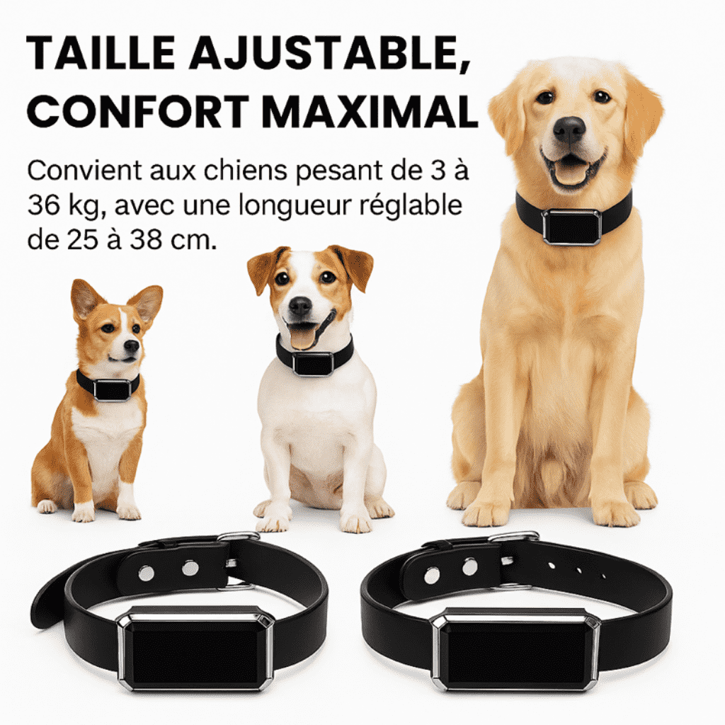 Comfexia™ – Collier GPS Chien Abonnement, Portée Illimitée