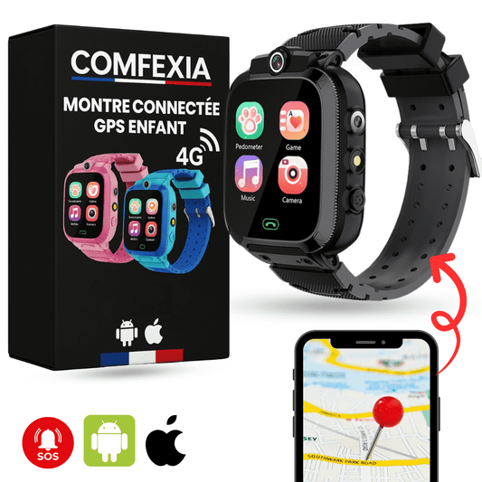 Comfexia™ – Montre Connectée Enfant 4G avec Appels & Caméra HD