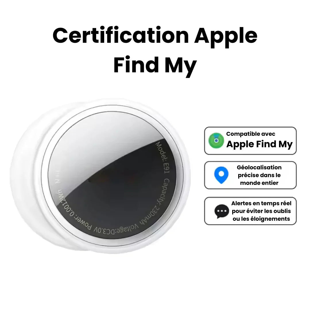 Comfexia™ – Traceur GPS Chat Sans Abonnement, iOS Apple Find My