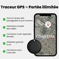 Comfexia™ – Traceur GPS Enfant Sans Abonnement & Sans Carte SIM, Compatible Android & iOS