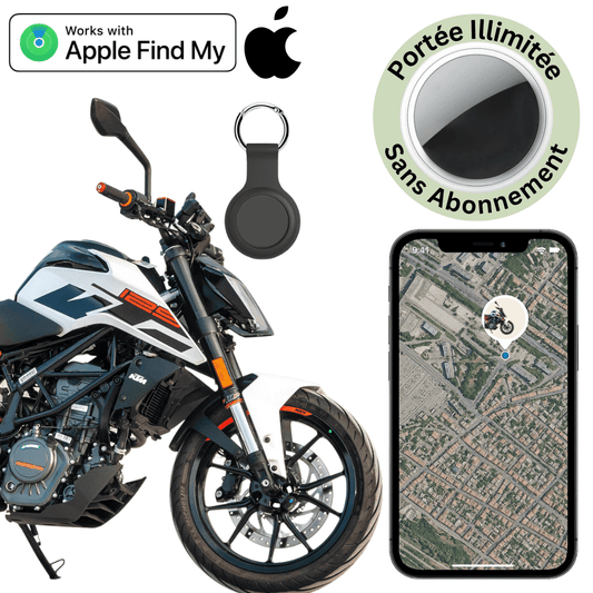 Comfexia™ – Traceur GPS Moto Sans Abonnement, iOS Apple Find My