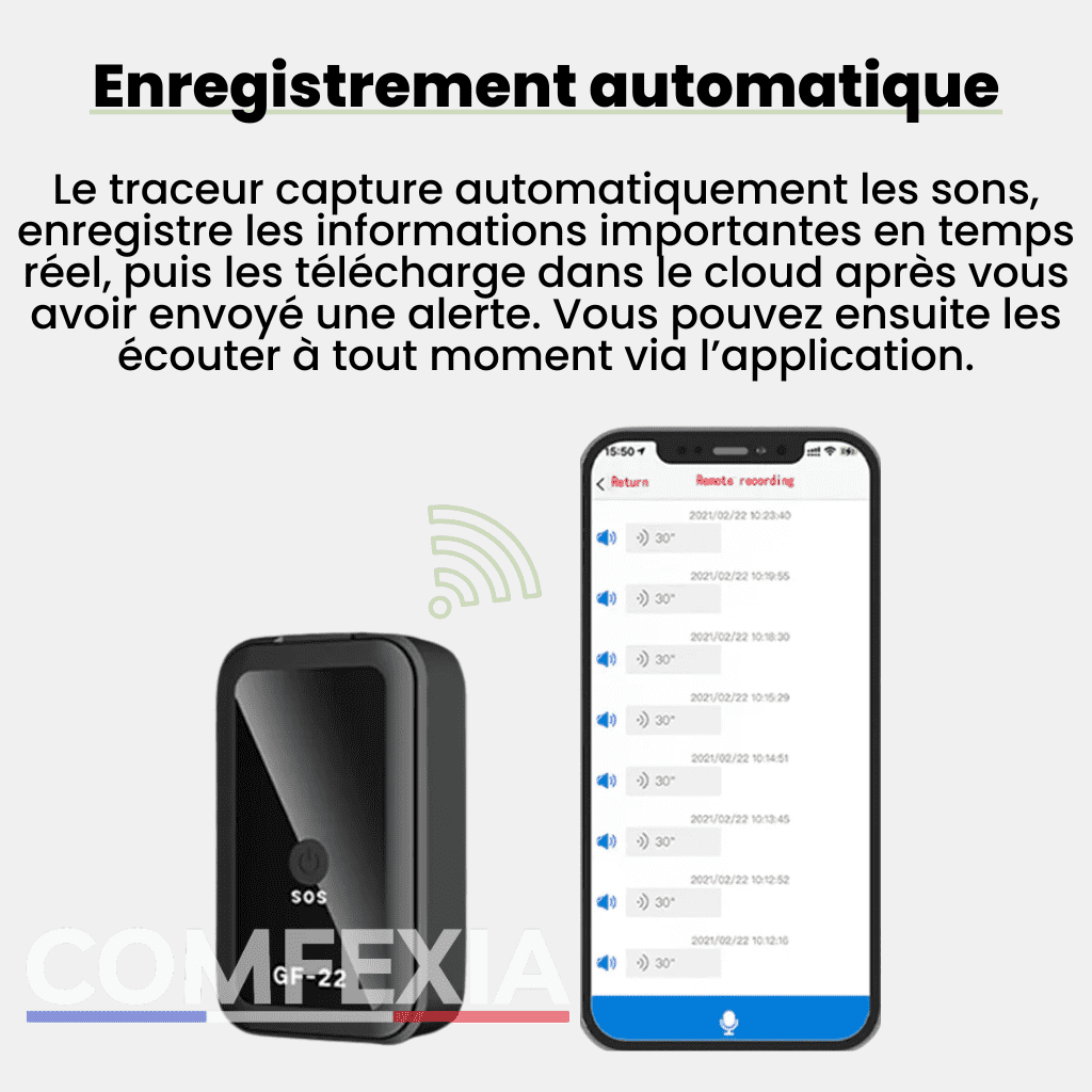 Comfexia™ – Traceur GPS Personnes Sans Abonnement, Assurez la Sécurité de Votre Proche