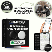 Comfexia™ – Traceur GPS Sans Abonnement, IOS My Find