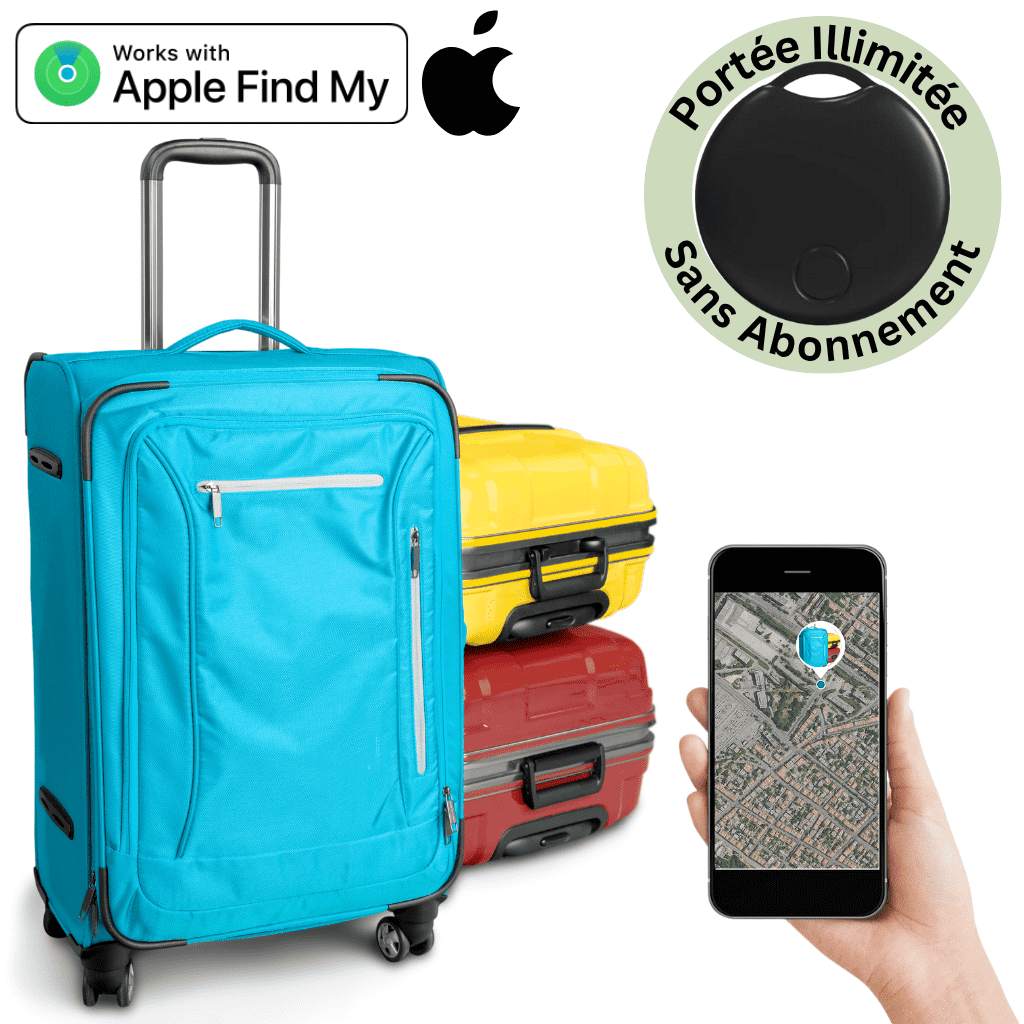 Comfexia™ – Traceur GPS Valise Sans Abonnement Ultra-Précis, Compatible Android & iOS