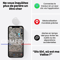 Comfexia™ – Traceur GPS Valise Sans Abonnement Ultra-Précis, Compatible Android & iOS