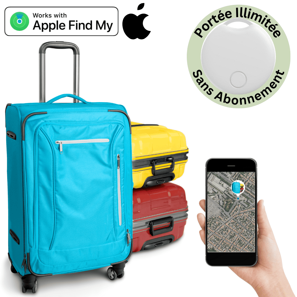 Comfexia™ – Traceur GPS Valise Sans Abonnement Ultra-Précis, Compatible Android & iOS