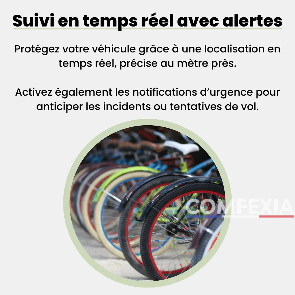 Comfexia™ – Traceur GPS Vélo Sans Abonnement, Apply My Find