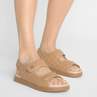 Sandale plate velcro ultra-douce avec semelle Reflex-Sense pour femmes