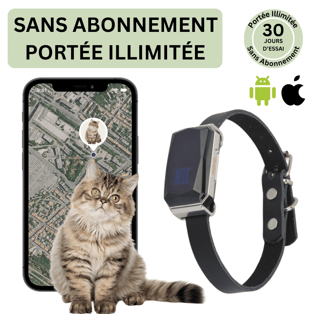 Comfexia™ – Collier GPS Sans Abonnement avec Portée Illimitée