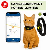 Mewly™ – Collier GPS Chat Sans Abonnement Suivi Instantané Haute Précision