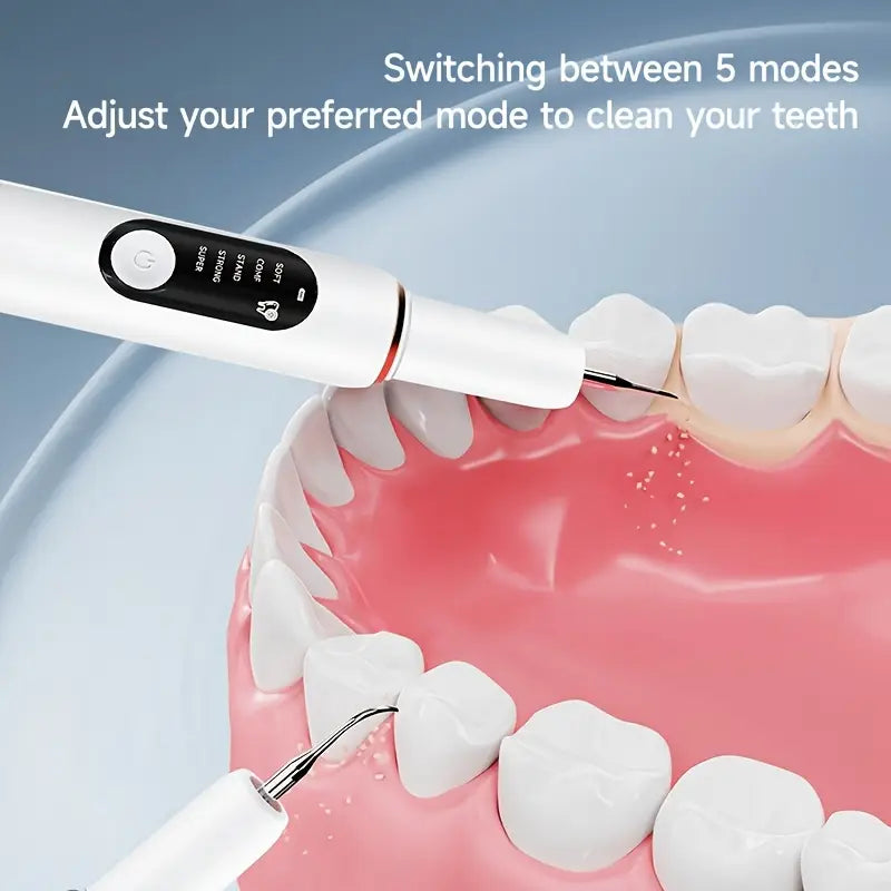 DentaLume™ – Détartreur Dentaire Électrique avec Lumière LED et Recharge USB