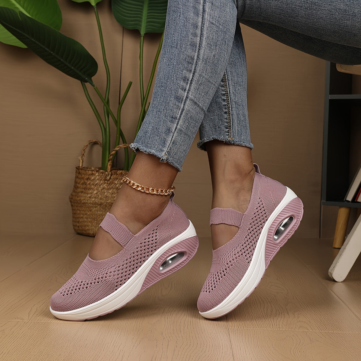 chaussures de marche femme design slip-on pratique
