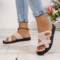 sandales à enfiler en maille pour femme