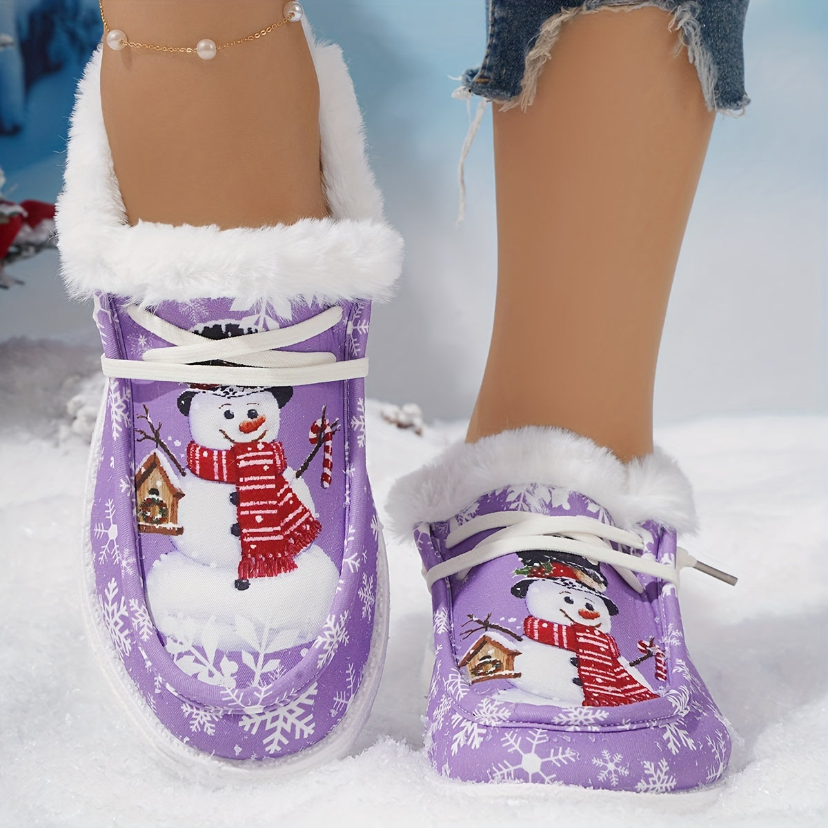 Baskets Épaisses et Chaudes “bonhomme de Neige”
