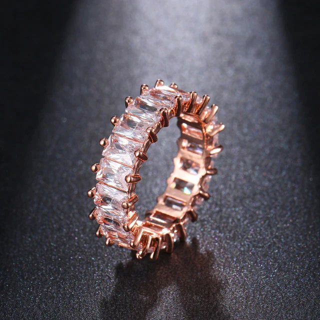 Bague de Luxe en Zircone en Or et Argent