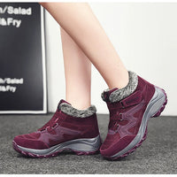Bottines d'hiver en peluche chaudes pour femmes