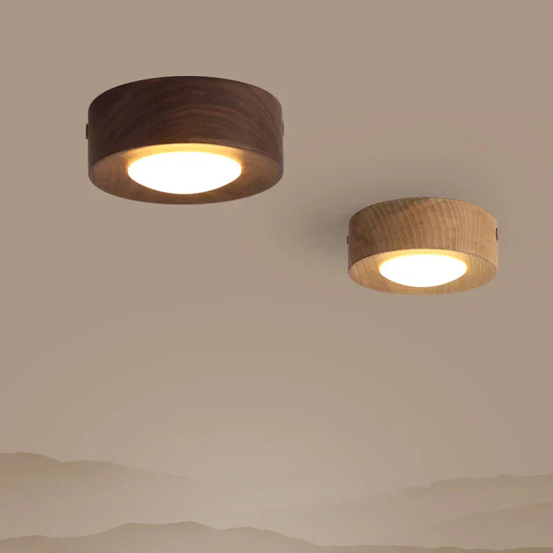 Lampe Plafonnier Bois Chic avec LED Intense