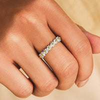 Bague Ajustable Marguerites en Argent 925 et émail peint à la main