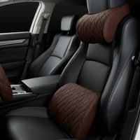 Oreiller de cou de voiture en simili cuir confortable