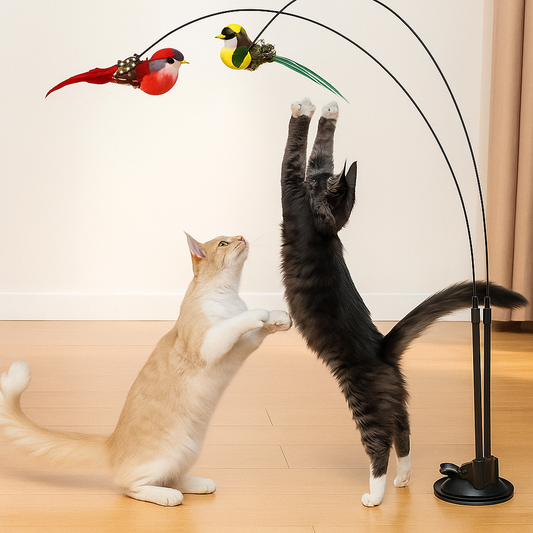 Jouet interactif à oiseau pour chats actifs