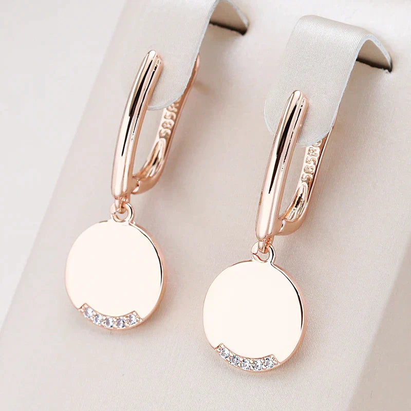 Boucles d’oreilles élégantes en or rond