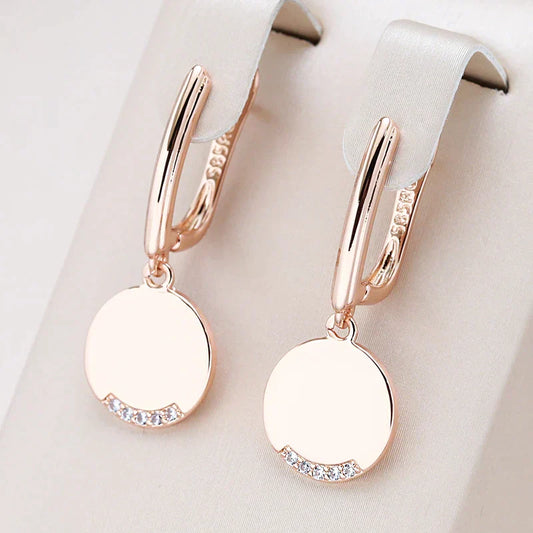 Boucles d’oreilles élégantes en or rond