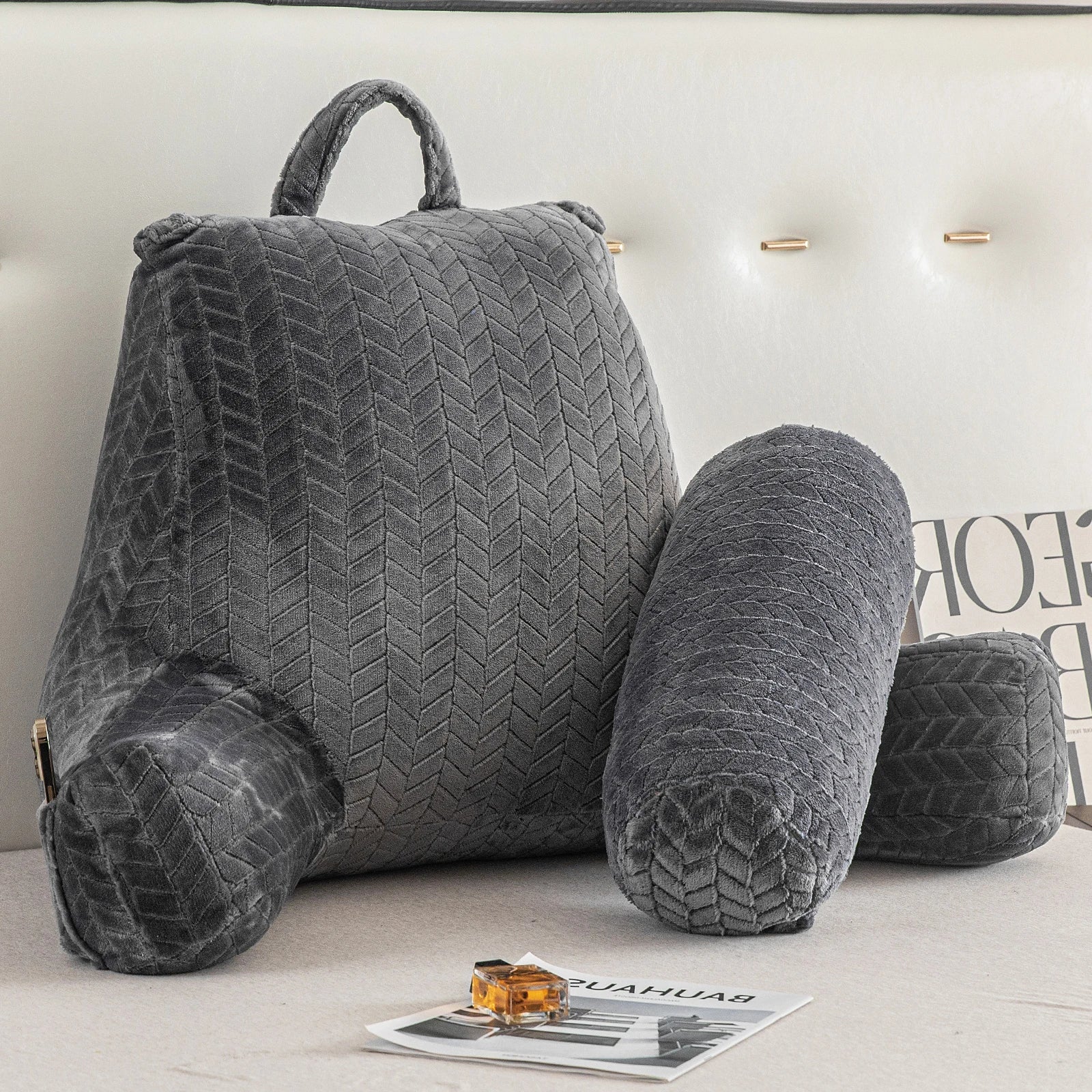 LoungeCraft™ – Coussin de Lecture Ergonomique XXL avec Soutien Confort