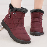 bottines d'hiver avec doublure en fausse fourrure