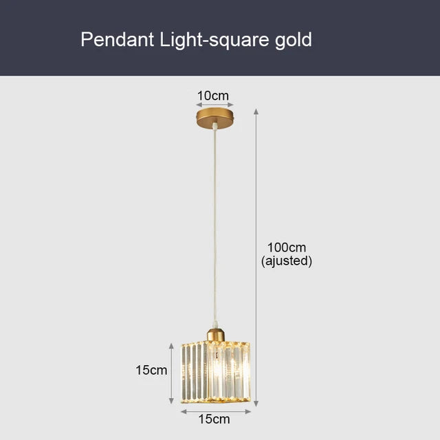 Luminaire Cristal Luxe Suspendu