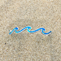 Bracelet Triple Vague en Opale et Argent