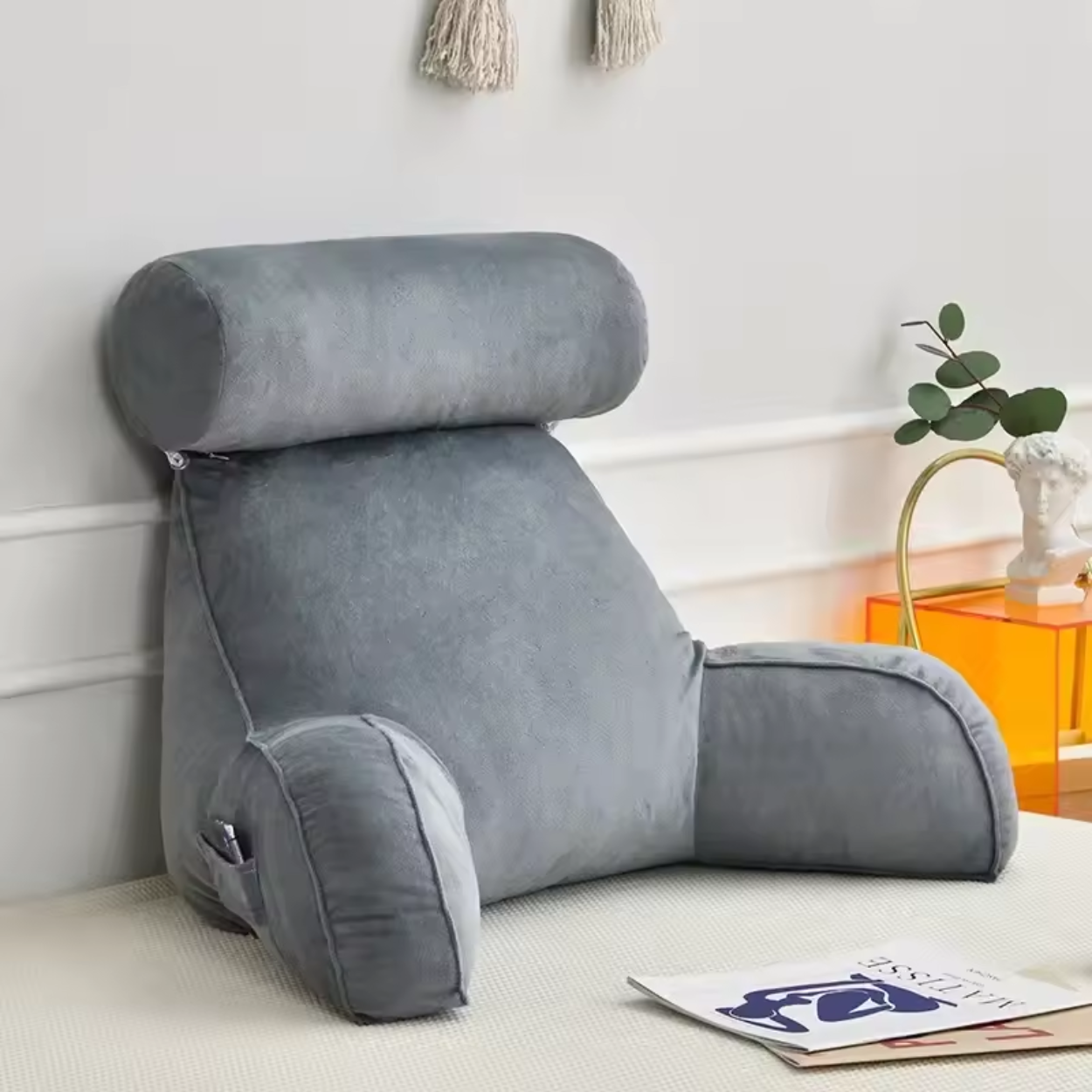Oreiller Ergonomique de Lecture à Mémoire de Forme