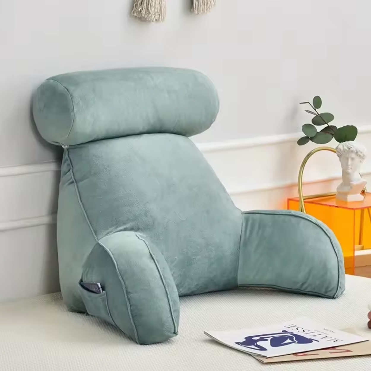 Oreiller Ergonomique de Lecture à Mémoire de Forme