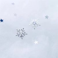 Boucles d'Oreilles Flocon de Neige en Argent