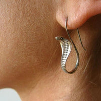 Boucle d'Oreille Cobra en Argent