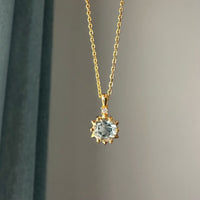 Collier tournesol en cristal