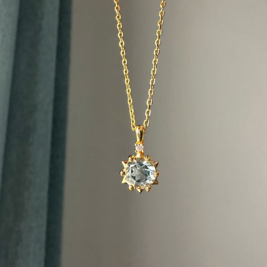 Collier tournesol en cristal